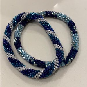 Lily and Laura bracelets made in Nepal